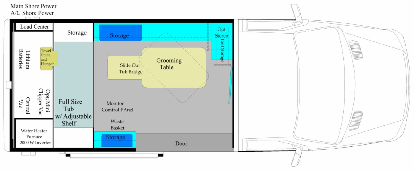 Quantum Groom Van floor plan