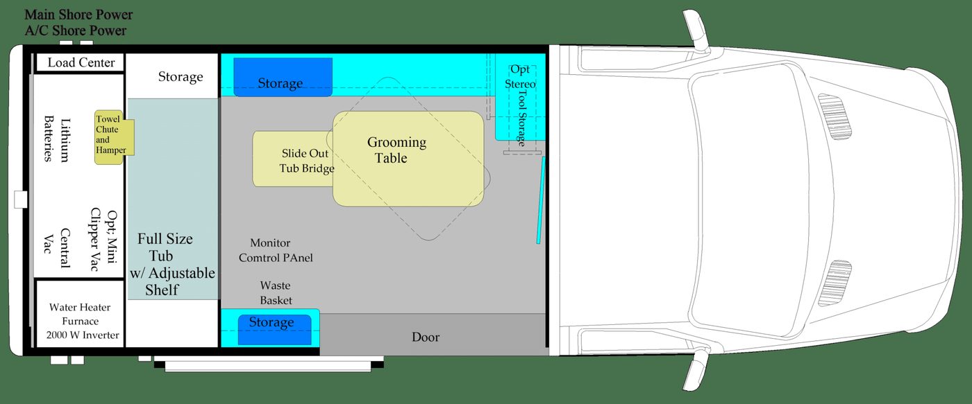 Supreme Groom Van floor plan